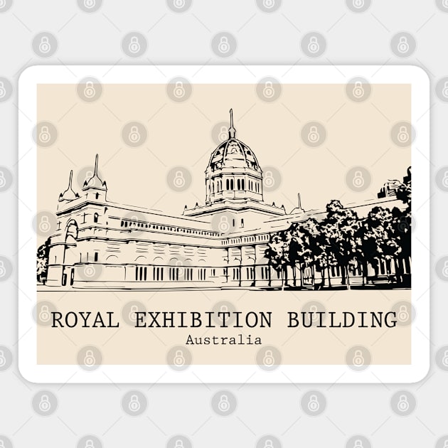 Royal Exhibition Building - Australia Magnet by Lakeric